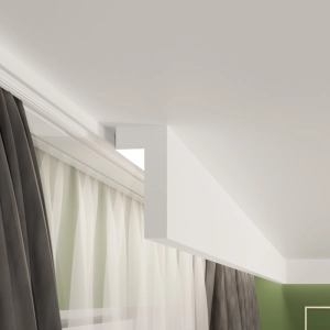 Gardinenleiste LED, Gardinenstuckleiste - K-01 12 cm